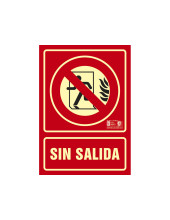 PICTOGRAMA SYSSA SEÑAL  SALIDA PVC FOTOLUMINISCENTE 210X297 MM