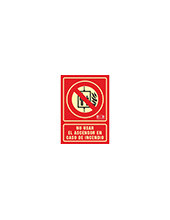 PICTO SEÑAL NO UTILIZAR CASO EMERGENCIA PVC FOTOLUMINISCENTE 210X297 2