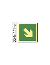 PICTOGRAMA SYSSA SEÑAL VIA EVACUACION PVC FOTOLUMINISCENTE 224X224 MM 2