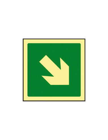 PICTOGRAMA SYSSA SEÑAL VIA EVACUACION PVC FOTOLUMINISCENTE 224X224 MM