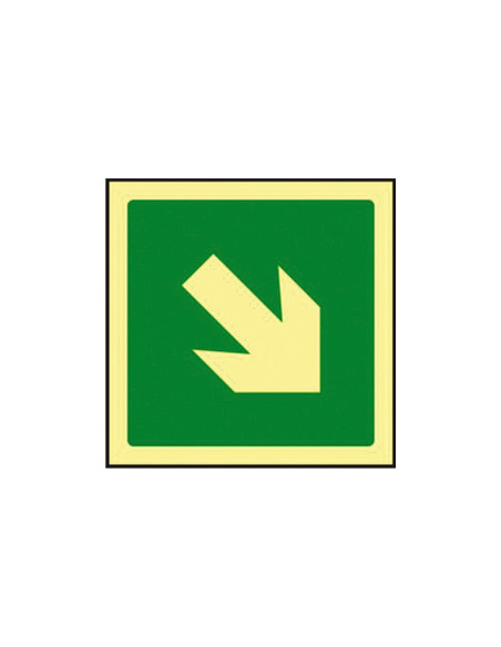 PICTOGRAMA SYSSA SEÑAL VIA EVACUACION PVC FOTOLUMINISCENTE 224X224 MM