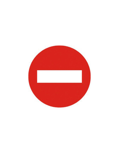 PICTO SEÑAL VIAL ENTRADA PROHIBIDA ACERO GALVANIZADO 500 MM