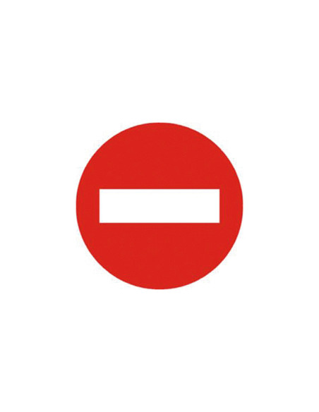PICTO SEÑAL VIAL ENTRADA PROHIBIDA ACERO GALVANIZADO 500 MM