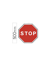 PICTOGRAMA SYSSA SEÑAL VIAL STOP EN ACERO GALVANIZADO 500 MM 2