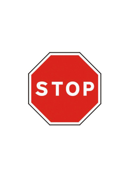 PICTOGRAMA SYSSA SEÑAL VIAL STOP EN ACERO GALVANIZADO 500 MM