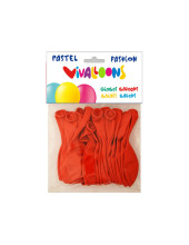 GLOBOS PASTEL ROJO BOLSA DE 20 UNIDADES