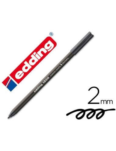 ROTULADOR EDDING PUNTA FIBRA 1300 NEGRO PUNTA RED.0.5 MM