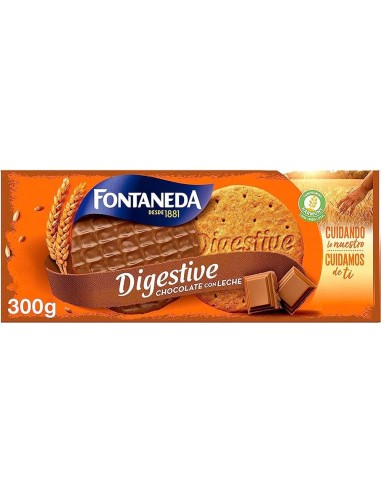 GALLETA FONTANEDA DIGESTIVE CHOCOLATE LECHE FIBRA CAJA 300 GR