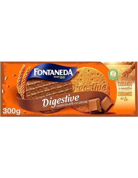 GALLETA FONTANEDA DIGESTIVE CHOCOLATE LECHE FIBRA CAJA 300 GR
