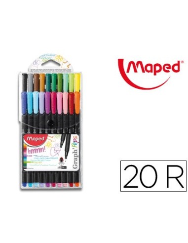 ROTULADOR MAPED PUNTA METAL GRAPH PEPS FINE LINER ESTUCHE 20 COL.SURT