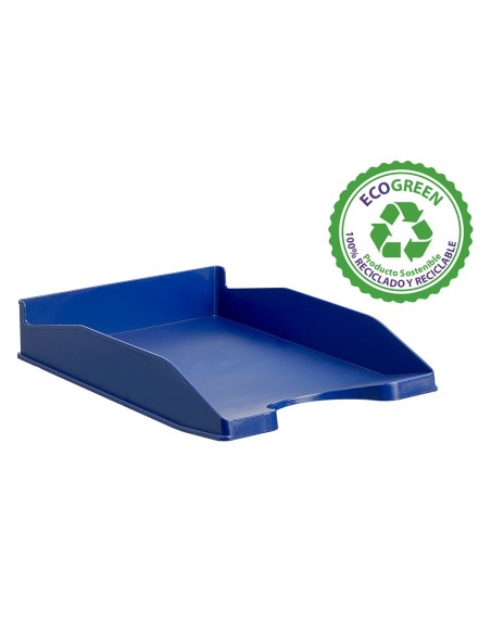 BANDEJA ARCHIVO 2000 ECOGREEN PLAST.100% RECICLADA APILABL A4 FL. AZ.
