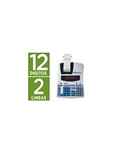CALCULADORA IBICO 1231X LCD PAPEL 57MM 12D.2 IMP. BICOLOR BL./AZUL 2