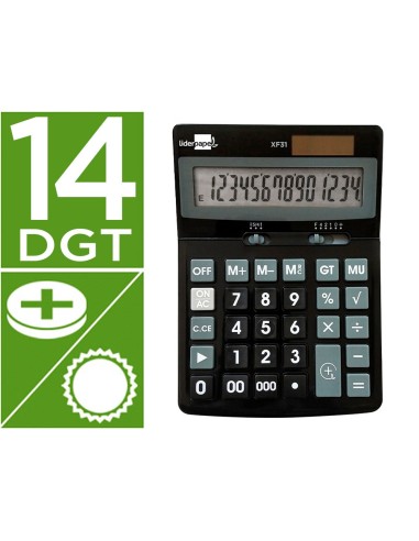 CALCULADORA  XF31 14D.SOLAR PILAS NG.170X122X35MM