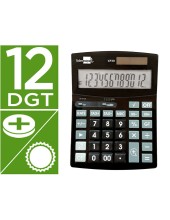 CALCULADORA LIDERPAPEL XF30 12DG SOLAR Y PILAS NG 190X140X25 MM