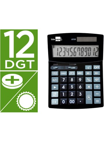 CALCULADORA  XF29 12D.SOLAR PILAS NG.190X140X30MM