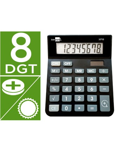 CALCULADORA  XF16 8D.SOLAR PILAS NG.127X105X24MM