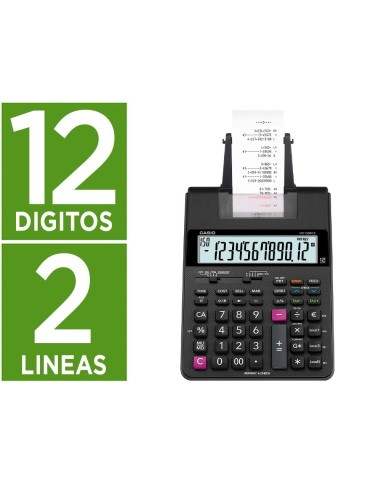 CALCULADORA IMPRESORA CASIO 12 DIGITOS HR-150 RCE