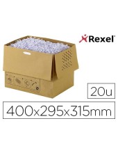 BOLSA RESIDUOS REXEL RECICLABLE +300X 40 L PK.DE 20 UD.400X295X315MM