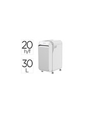 DESTRUCTORA FELLOWES LX221 CORTE 20H P5 CLIPS GRAPAS TARJETAS 30L BL. 2
