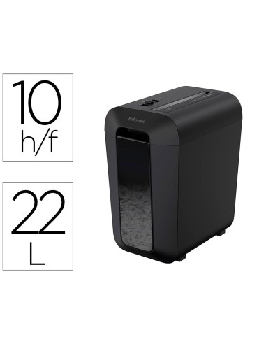 DESTRUCTORA FELLOWES LX-65 CORTE 10 H P4 GRAPAS CLIPS Y