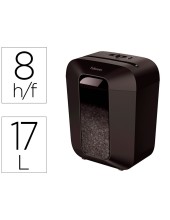 DESTRUCTORA FELLOWES LX-41 8H P4 GRAPAS CLIPS TARJETA PAPELERA 17 L