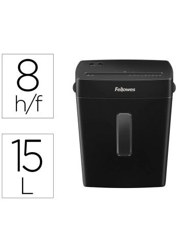 DESTRUCTORA FELLOWES P-42C 8H SEGURIDAD P4 GRAPA/TARJETAS 15 L