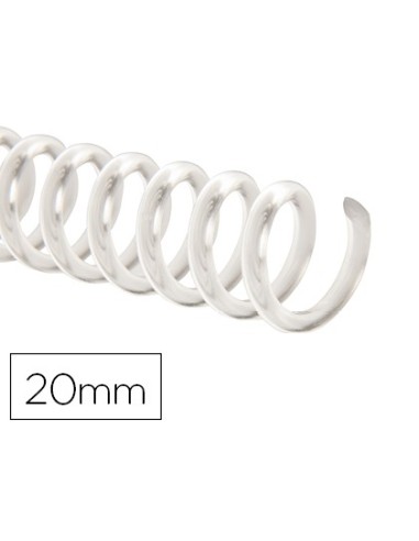 ESPIRAL PLASTICO Q-CON.TRANSPARENTE 32 5:1 20MM 2MM C.100 UDS.