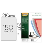 TAPA ENCUADERNACION FELLOWES A4 PVC 150 MC TRANSPARENTE PACK 100 UD.