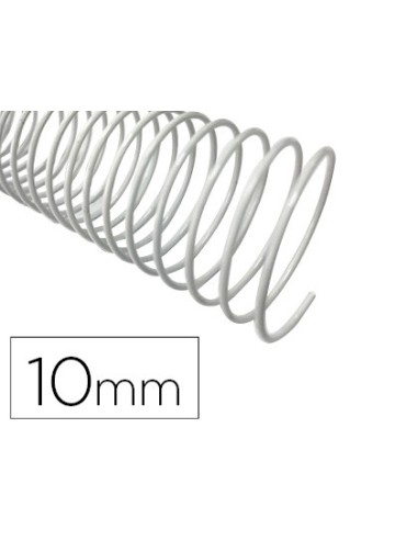 ESPIRAL METALICO Q-CONNECT BLANCO 64 5:1 10 MM 1MM CAJA DE 200 UD.