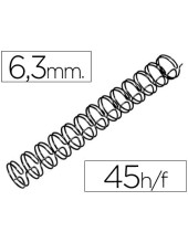 ESPIRAL WIRE 3:1 6,3 MM N.4 NEGRO CAP.45 H.CAJA 100 UDS.