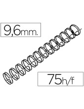 ESPIRAL WIRE 3:1 9,6 MM N.6 NEGRO CAP.75 H.CAJA 100 UDS.