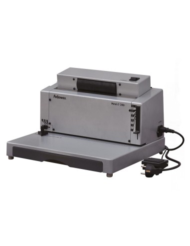 ENCUADERNADORA ELECTRICA ESPIRAL FELLOWES E-200R PERFORA 20 H ENCUADE
