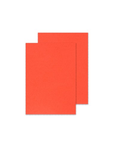 TAPA ENCUADERN Q-CON.CARTON DIN A4 ROJO SIMIL-PIEL 250 100UD**29127