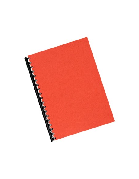 TAPA ENCUADERN Q-CON.CARTON DIN A4 ROJO SIMIL-PIEL 250 100UD**29127