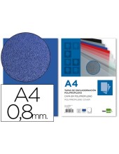 TAPA ENCUADERNACION PP DIN A4 AZUL ESPESOR 0,8 MM PACK 50**22531