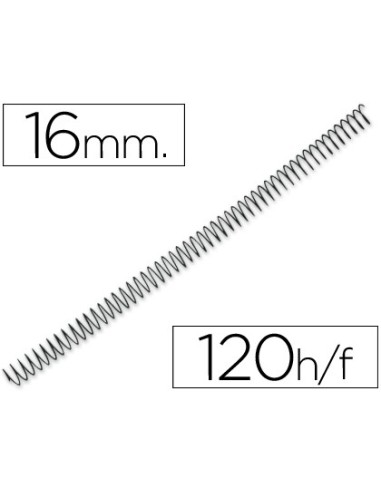 ESPIRAL CORTO METALICO Q-CON.56 4:1 16MM 1,2MM PACK 100**44348