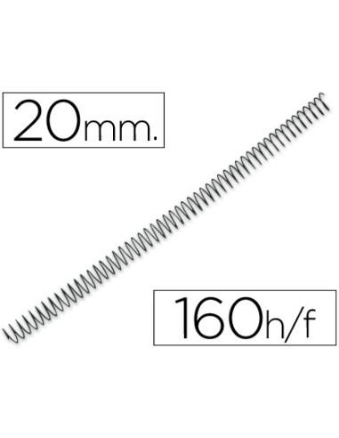 ESPIRAL CORTO METALICO Q-CON.56 4:1 20MM 1,2MM PACK 100**44350