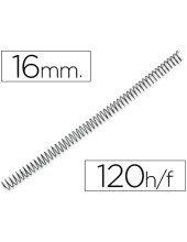ESPIRAL METALICO Q-CON.64 5:1 16MM 1,2MM PACK 100**44367