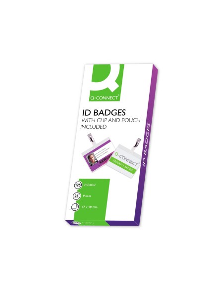 BOLSA PLASTIFICAR Q-CON.67 X 98 MM 125MC CLIP TARJETAS VISITA C.25 UD