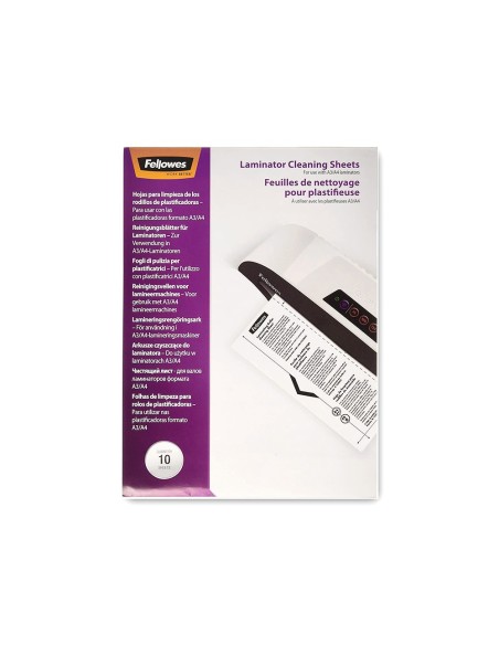 HOJAS DE LIMPIEZA PARA PLASTIFICADORA FELLOWES 5320604 10 H.