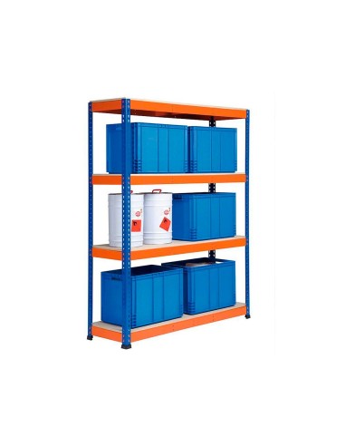 ESTANTERIA MET.AR STABIL XL 200X150X60 CM 4 EST.500 KG SIN TORNILLOS