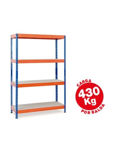 ESTANTERIA MET.AR STORAGE200X100X60CM 4 EST.430KG POR EST.