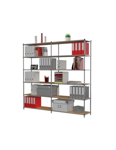 ESTANTERIA FAST-PAPERFLOW MET. 6X80 KG POR ESTANTE 200X100X35 CM BASE