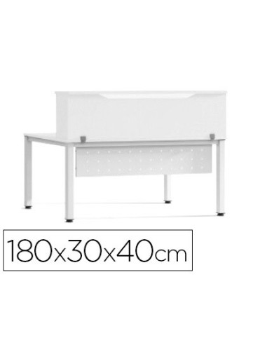 MOSTRADOR ALTILLO ROCADA METAL EXECUTIVE 180X30X40CM.AW04 BL./BL.