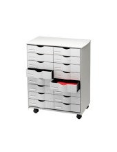 MUEBLE AUXILIAR FAST PARA OFICINA NG.16 CAJ. EN 2 COLUMNAS GRIS5X3