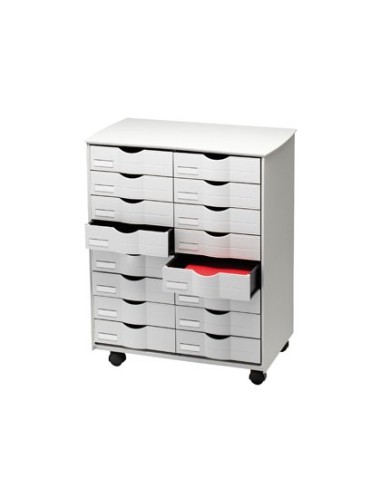 MUEBLE AUXILIAR FAST PARA OFICINA NG.16 CAJ. EN 2 COLUMNAS GRIS5X3