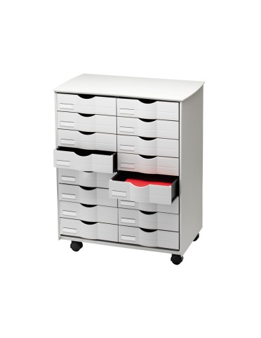 MUEBLE AUXILIAR FAST PARA OFICINA NG.16 CAJ. EN 2 COLUMNAS GRIS5X3