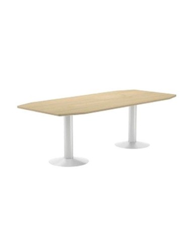 MESA REUNION ROCADA MEETING 3003ATW02 COLUMNA DOBLE ACERO BL.GRIS