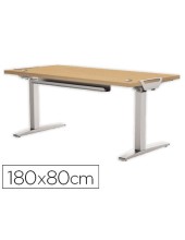 MESA OFICINA LEVADOBASE ACERO REGULABLE ELECTR.ALT.ARCE 180 X 80CM