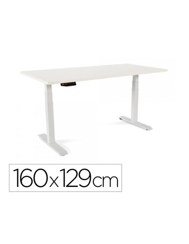 MESA ROCADA REG.ELECTRICA 129 CM ESTRUCTURA ACERO TABLERO 160 CM BL.